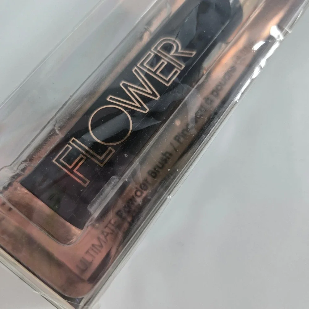 Flower Beauty Ultimate Powder Brush Black Gold Synthetic Makeup Tool NIB